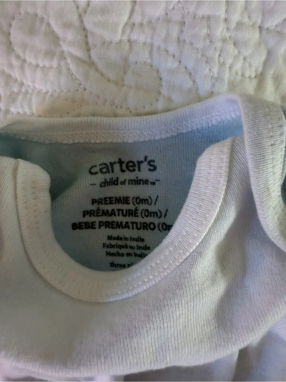 Carter’s & Primark assorted white short sleeved preemie onesies